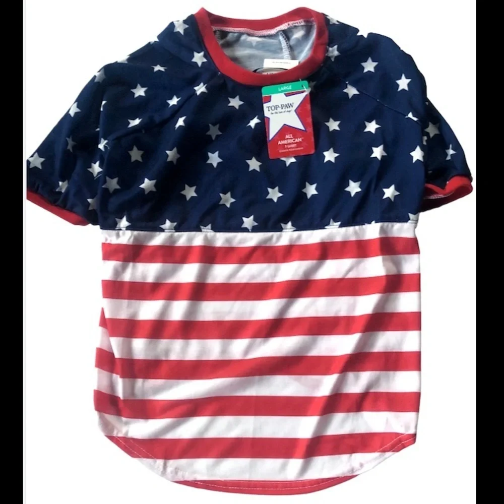 NWT American flag patriotic t-shirt tee L